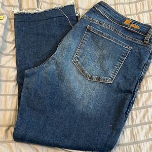 Dark wash Kut from the kloth boyfriend crop jeans